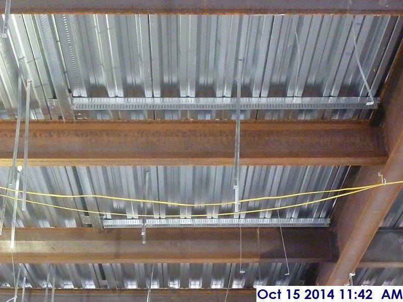 Started installing top metal track for the interior framing at the 2nd floor Facing South (800x600)